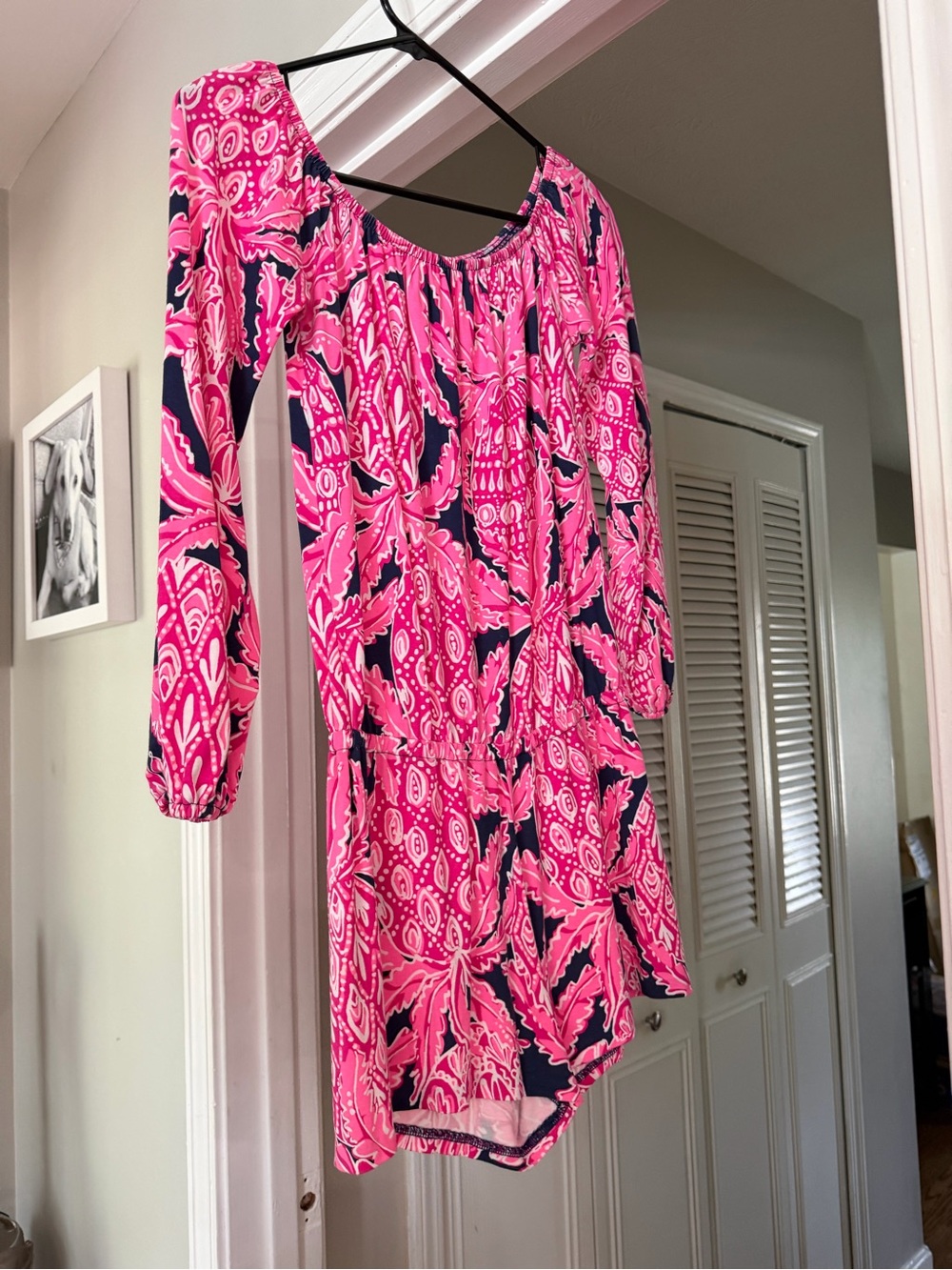 Lilly Pulitzer Hot Pink Printed Romper